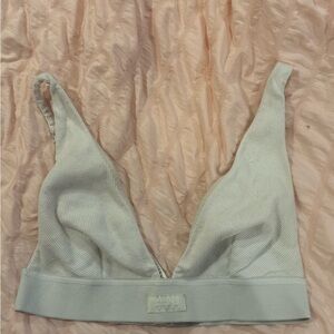 SKIMS Ribbed Triangle Bralette in cream
